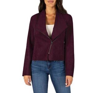 KUT from the Kloth Carina Faux Suede Drape Moto Jacket
